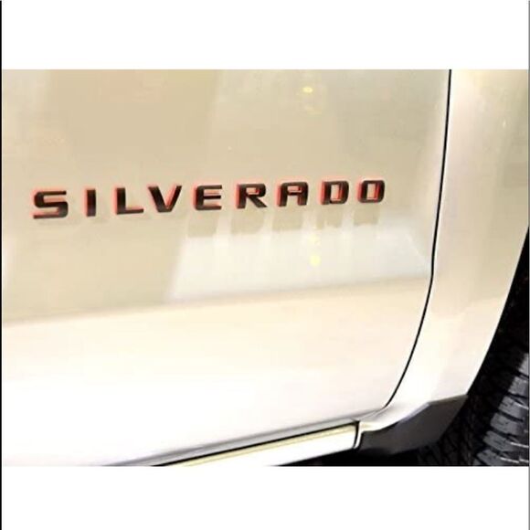 Chevrolet Silverado Red Line 3D Glass Red & Black Emblem NWT - Picture 7 of 8